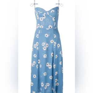 Reformation Juliette Dress in Blue Daisy Print